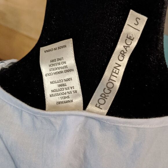 Small flowy blue and white tunic forgotten grace - Picture 3 of 3